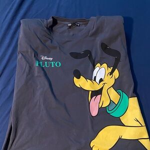 Zara x Disney Pluto Graphic - Shirt with shoulder pads- Gray